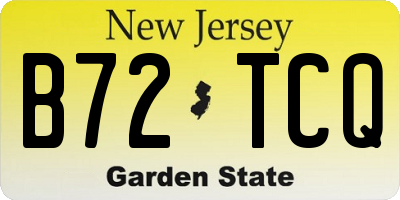 NJ license plate B72TCQ
