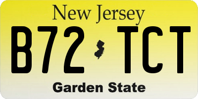 NJ license plate B72TCT