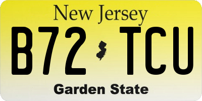 NJ license plate B72TCU