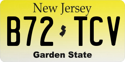 NJ license plate B72TCV