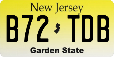 NJ license plate B72TDB