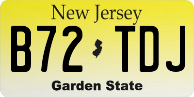 NJ license plate B72TDJ