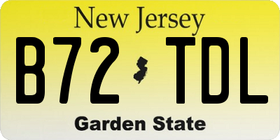 NJ license plate B72TDL