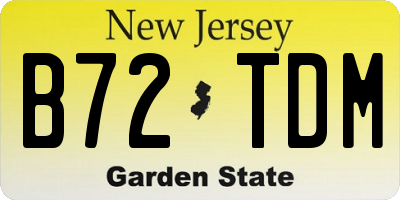 NJ license plate B72TDM