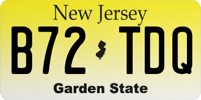 NJ license plate B72TDQ