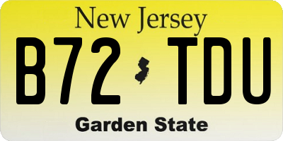 NJ license plate B72TDU