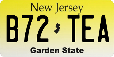 NJ license plate B72TEA