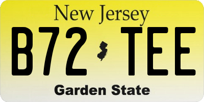 NJ license plate B72TEE