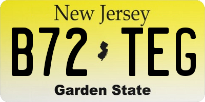 NJ license plate B72TEG