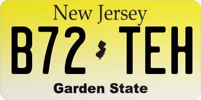 NJ license plate B72TEH
