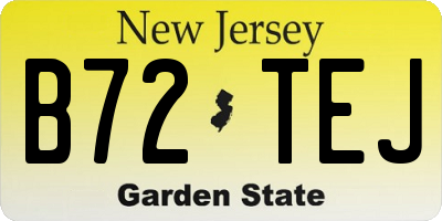 NJ license plate B72TEJ