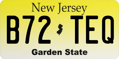 NJ license plate B72TEQ