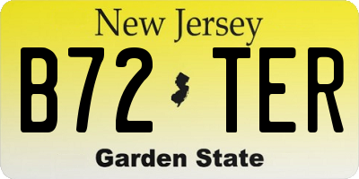 NJ license plate B72TER