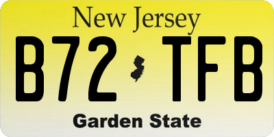 NJ license plate B72TFB