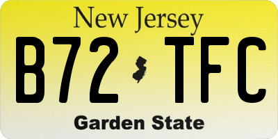 NJ license plate B72TFC