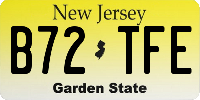 NJ license plate B72TFE