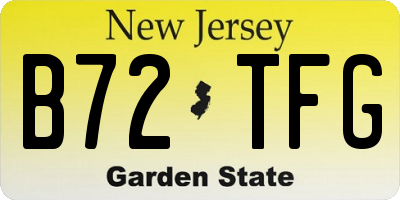 NJ license plate B72TFG