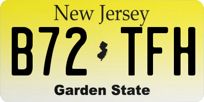 NJ license plate B72TFH
