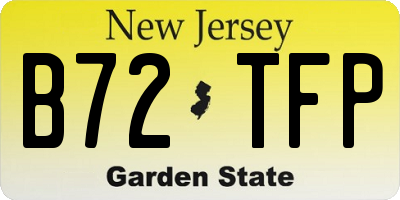 NJ license plate B72TFP