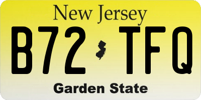 NJ license plate B72TFQ