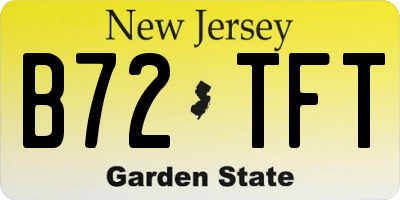 NJ license plate B72TFT