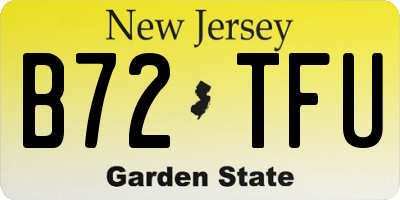 NJ license plate B72TFU