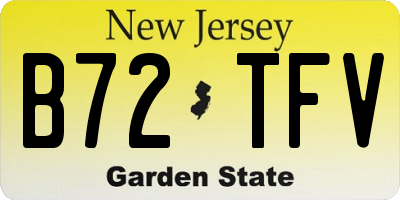 NJ license plate B72TFV