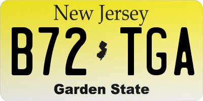 NJ license plate B72TGA