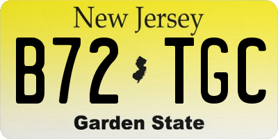 NJ license plate B72TGC