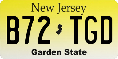 NJ license plate B72TGD