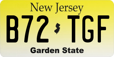 NJ license plate B72TGF