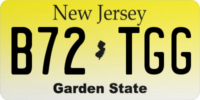 NJ license plate B72TGG