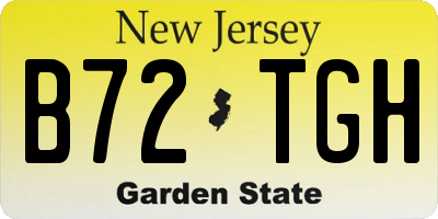 NJ license plate B72TGH