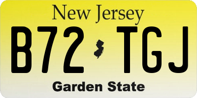 NJ license plate B72TGJ