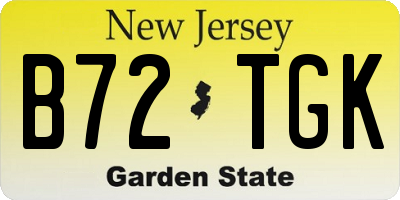 NJ license plate B72TGK