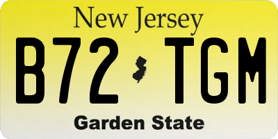 NJ license plate B72TGM