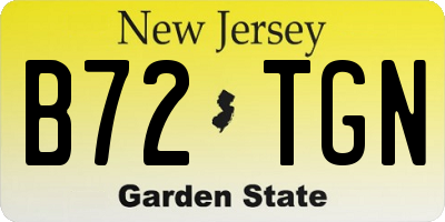 NJ license plate B72TGN