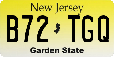 NJ license plate B72TGQ