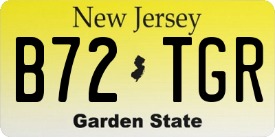 NJ license plate B72TGR