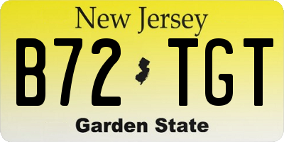 NJ license plate B72TGT