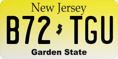 NJ license plate B72TGU