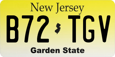 NJ license plate B72TGV