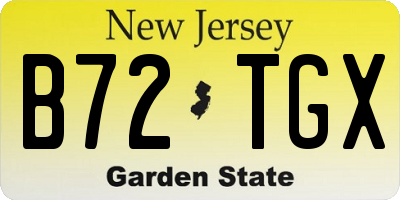 NJ license plate B72TGX
