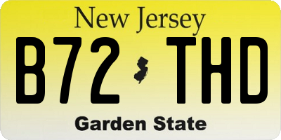 NJ license plate B72THD
