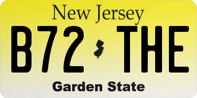 NJ license plate B72THE