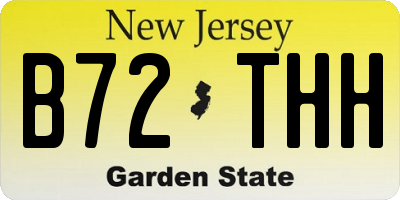 NJ license plate B72THH