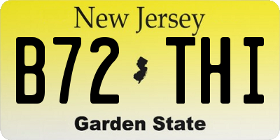 NJ license plate B72THI