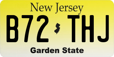NJ license plate B72THJ