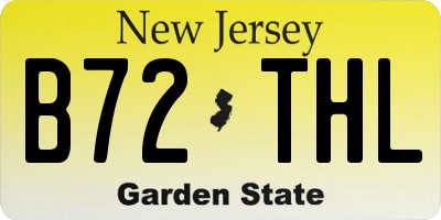 NJ license plate B72THL