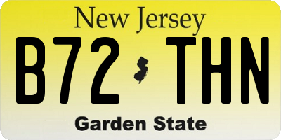 NJ license plate B72THN